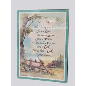 Inspirational Christian Wall Art Plaque Faith Love God Quote Stapco 1993